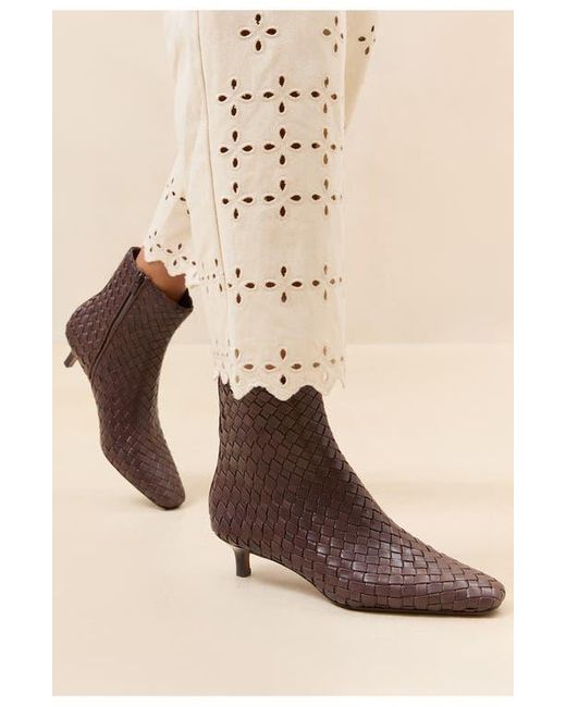 Loeffler Randall Brown Marcella Woven Bootie