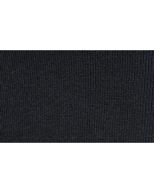 DKNY Black Grommet Trim Fringe Hem Sweater Midi Skirt