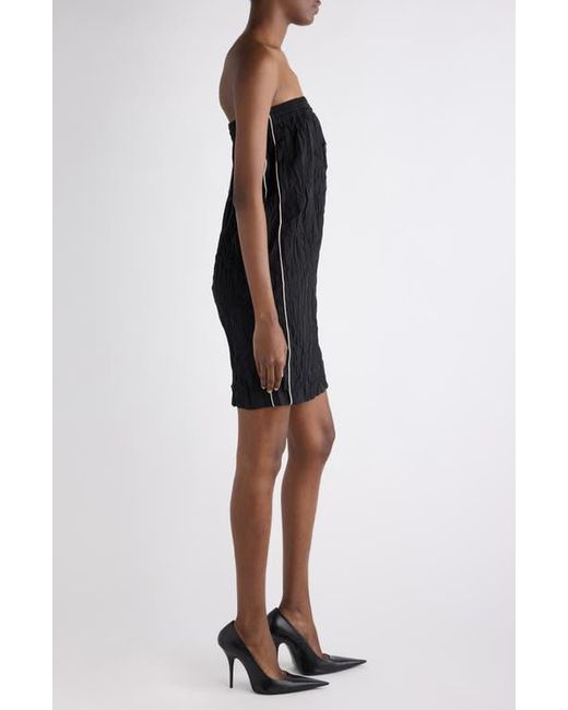 Balenciaga Black Strapless Tracksuit Minidress