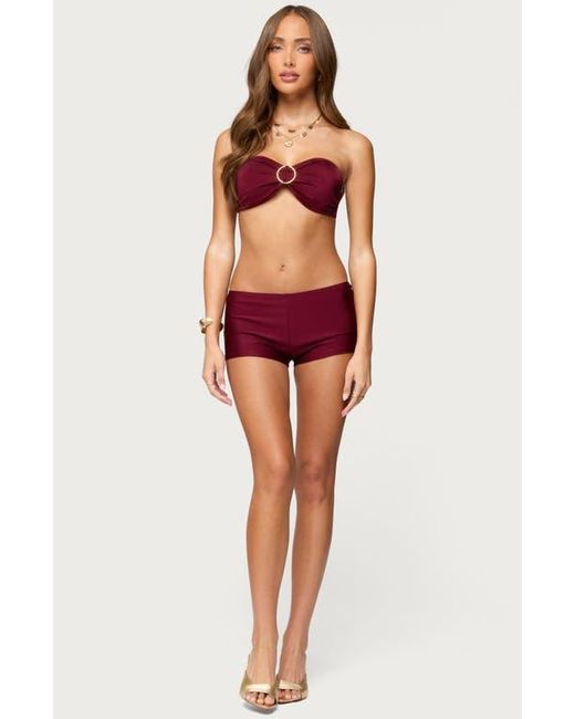 Edikted Red Mckenzie Microshorts