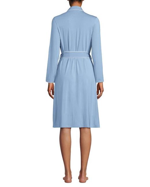 Cooling Robe Lands' End Plus Size Cooling Robe With Piping in Blue | Lyst