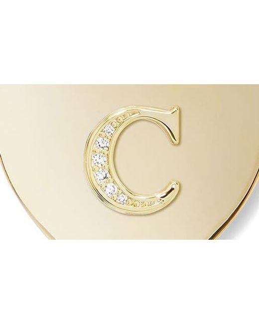 Melinda Maria Metallic Love Letters Initial Heart Medallion Necklace