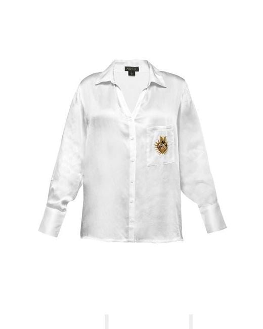 AS by DF White Corazon Blouse