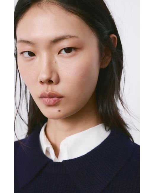 Mango Blue Polo Sweater