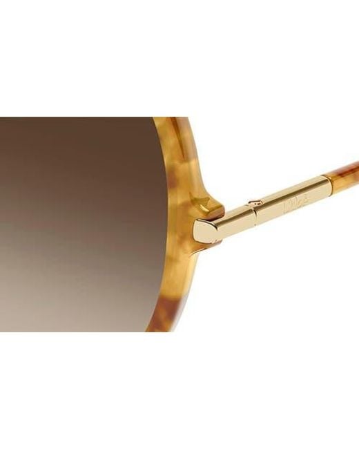 Chloé Brown 57Mm Gradient Round Sunglasses