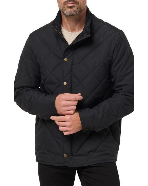 Travis Mathew Black Highlander Quilted Twill Jacket for men