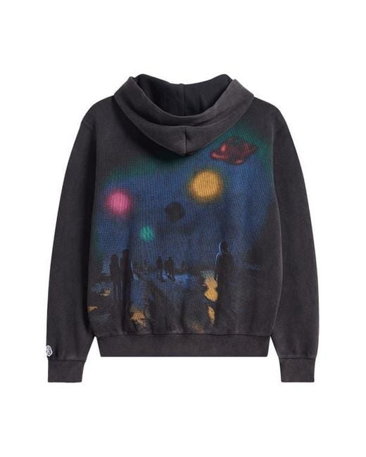 BBCICECREAM Black Timelapse Cotton Graphic Hoodie for men