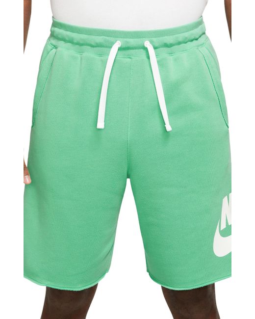 Nike Green Club Alumni Sweat Shorts for men