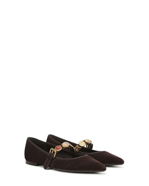Veronica Beard Brown Selene Charms Pointed Toe Flat