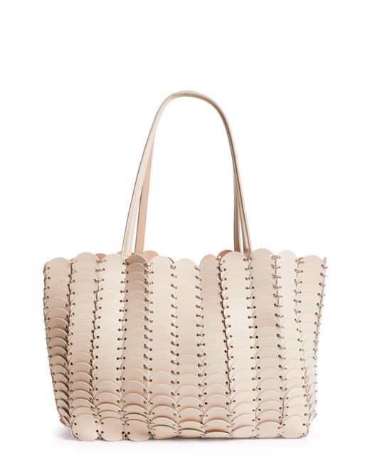 Paco Rabanne Natural Pacoïco Leather Tote