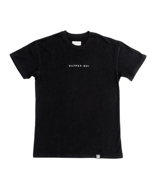 Dapper Boi Black Essential Drop Shoulder Tee