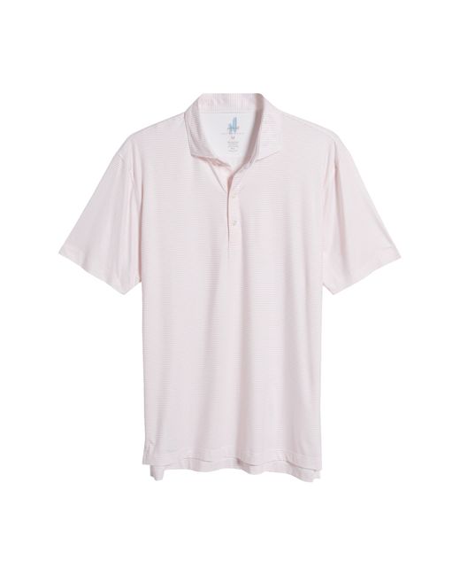 Johnnie-o Pink Double Eagle Pinstripe Prep-formance Polo for men
