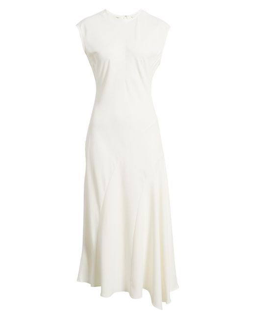 Ted Baker Natural Isparta Cap Sleeve Asymmetric Midi Dress