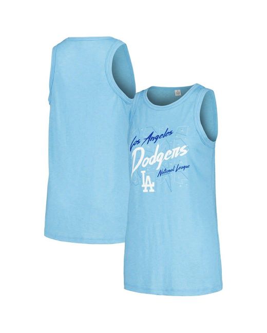 Soft As A Grape Blue Los Angeles Dodgers Gauze High Neck Tank Top At Nordstrom