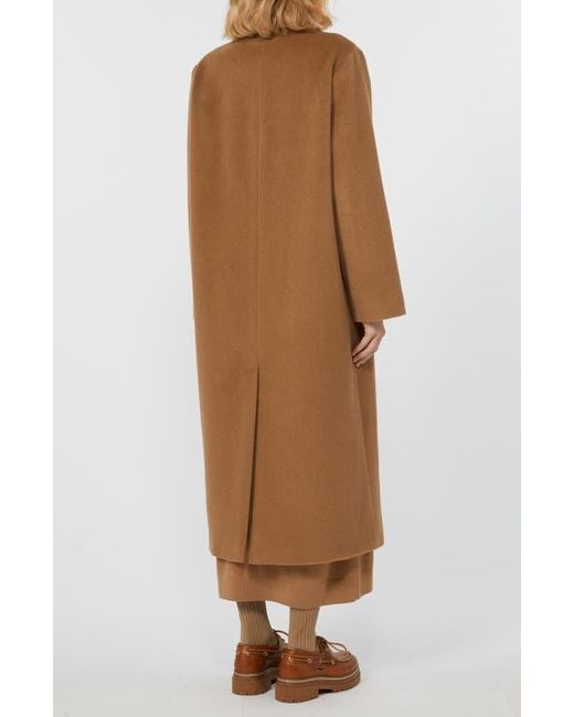 Weekend by Maxmara Brown Zufolo Double Breasted Wool & Alpaca Blend Coat