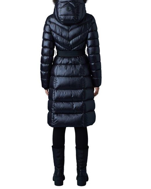 Mackage Blue Coralia Water Resistant Hooded 800 Fill Power Down Coat