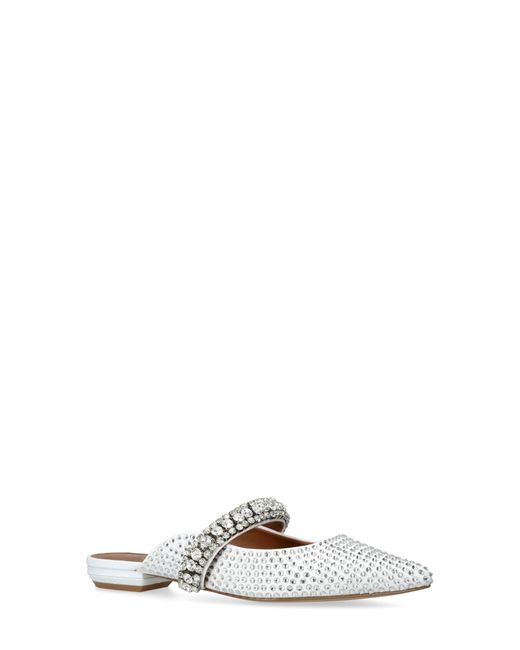 Kurt Geiger Princely Crystal Embellished Mule in White | Lyst