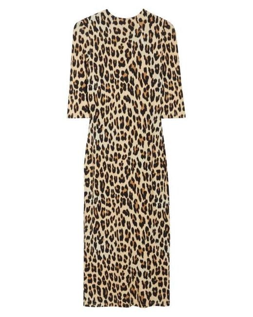 Alice + Olivia Natural Delora Print Knit Midi Dress