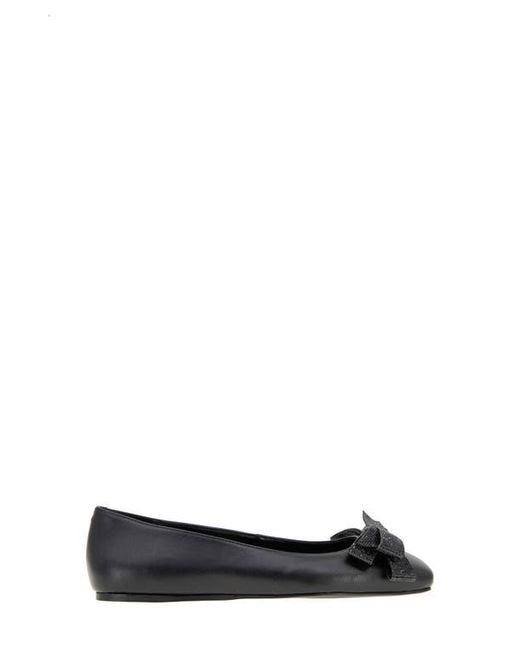 BCBGMAXAZRIA Black Haniba Bow Flat