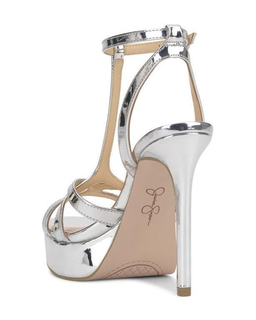 Jessica Simpson White Sippete T-Strap Platform Sandal