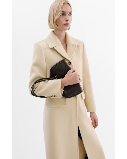 Mango Natural Wool Blend Coat