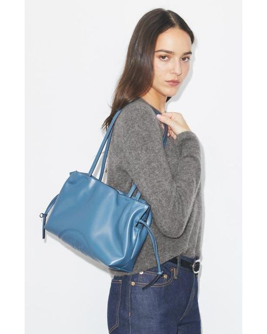 Tory Burch Blue Small Ella Natuura Drawstring Tote