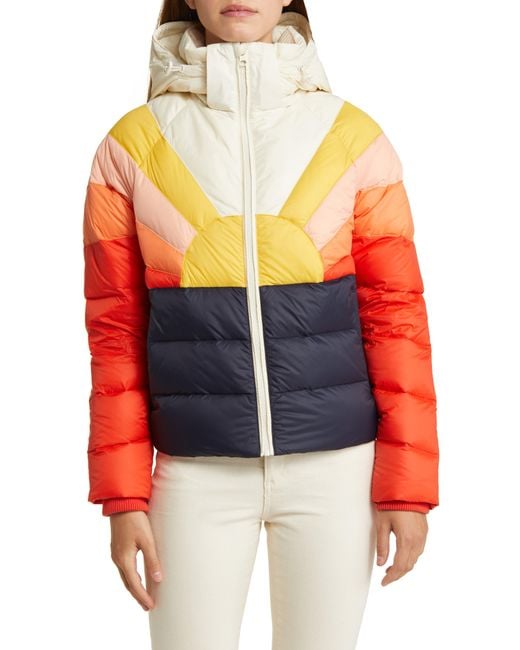 Marine Layer Red Archive Après Sunset Down Puffer Jacket