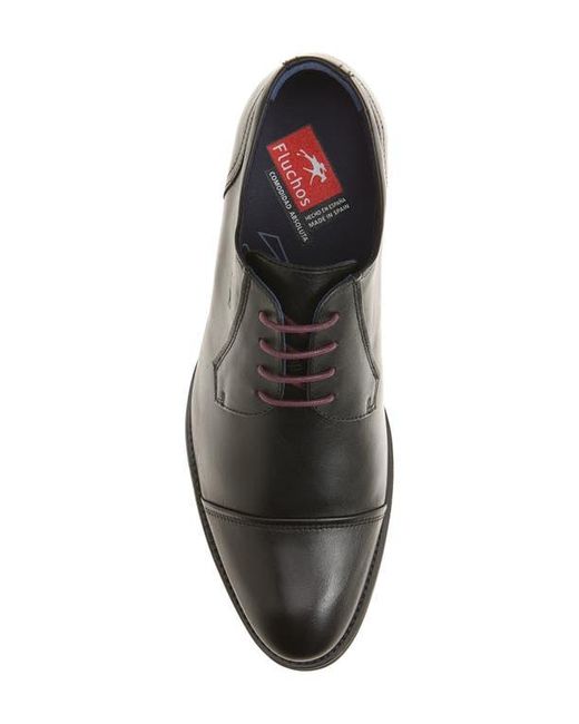 Fluchos Black Heracles Cap Toe Derby for men