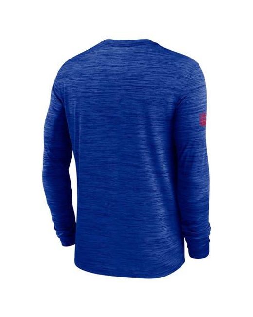 Nike Blue Buffalo Bills Sideline Velocity Performance Long Sleeve T-Shirt for men