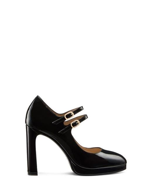 Stuart Weitzman Black Babette Platform Mary Jane Pump