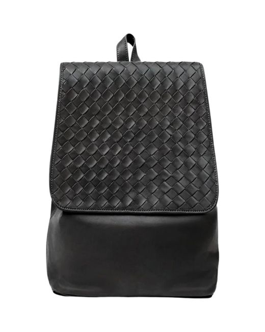 Deux Mains Black Woven Backpack