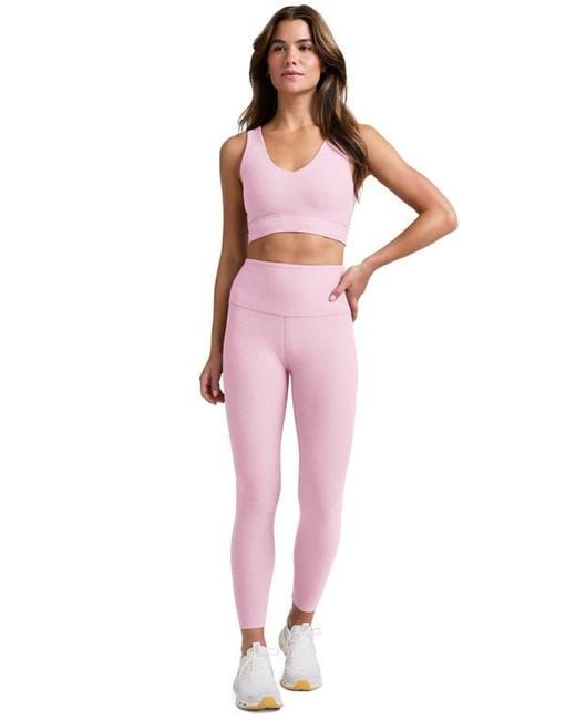 Beyond Yoga Purple Space Dye Longline Sports Bra