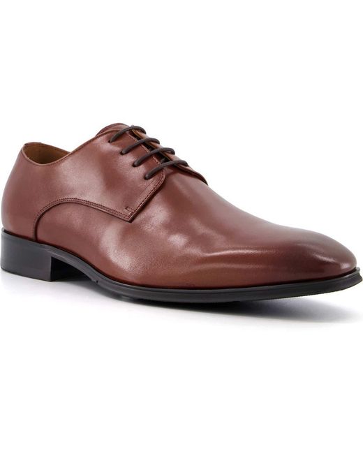 Dune Brown Satchel Plain Toe Derby for men