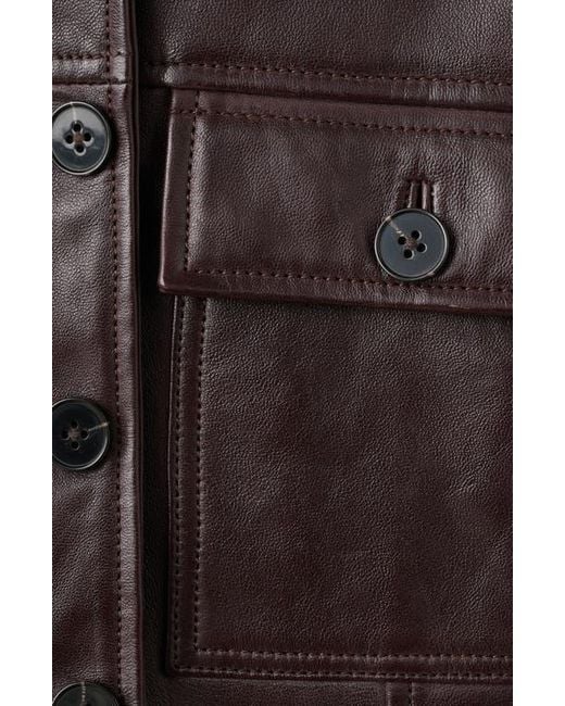 Mango Brown Chaqueta Saint Leather Jacket