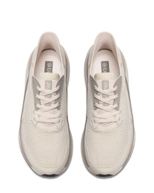 Clarks White Pace Lace-Up Sneaker for men