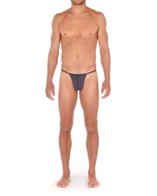 Hom Blue Plume G-String for men