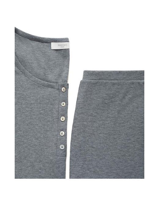 Mango Gray Rib Pajama Pants