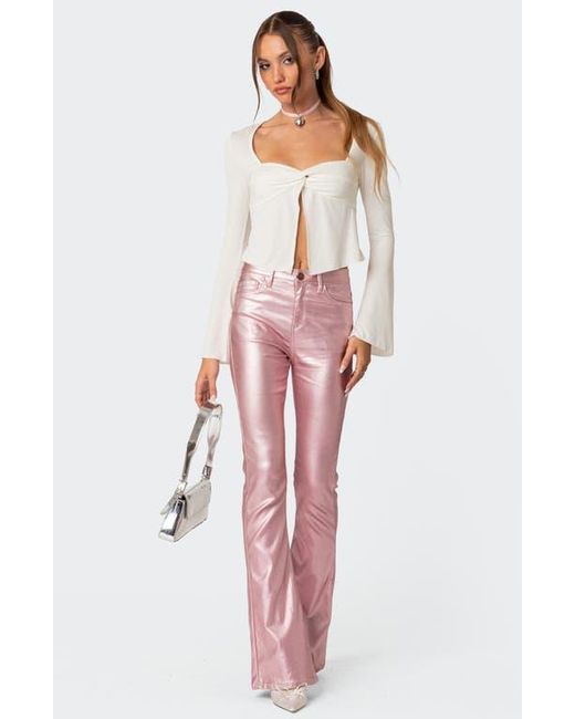 Edikted Red Maxine Twist Split Front Top