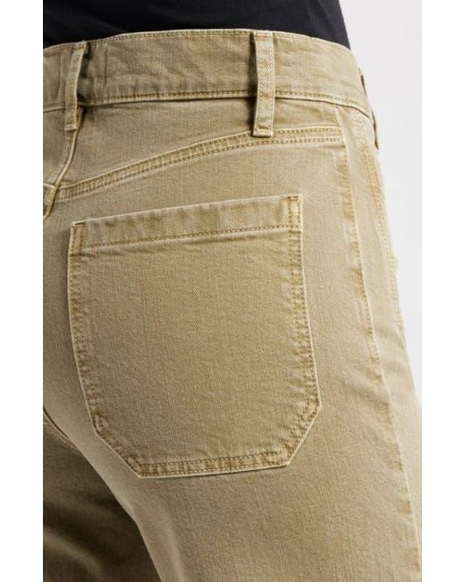 FRAME Natural Le Slim Palazzo Patch Pocket High Waist Wide Leg Jeans