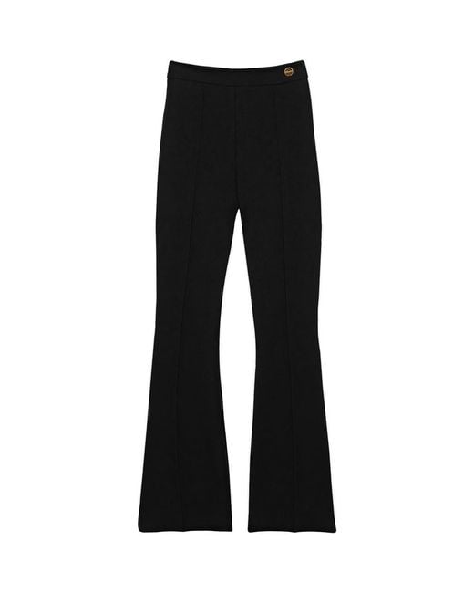 Callas Milano Black Lola High Density Crepe Stretch Cropped Flare Trouser