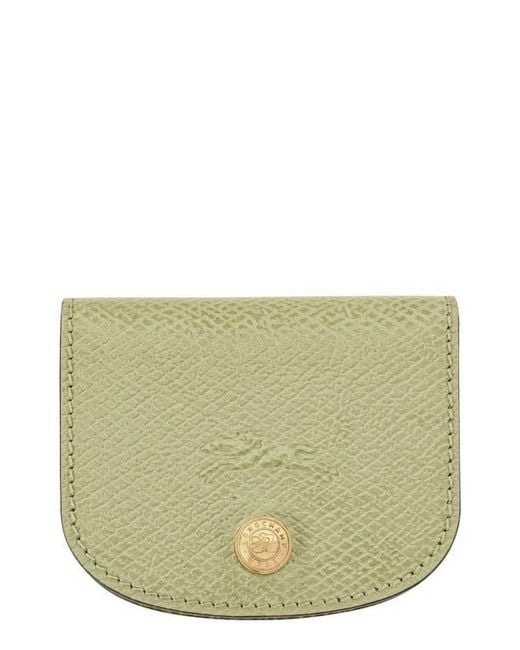 Longchamp Green Epure Leather Card Case