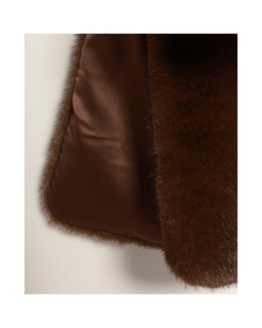 Free People Black Snow Angel Faux Fur Scarf