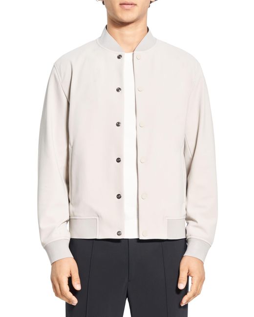 Theory White Murphy Precision Bomber Jacket for men