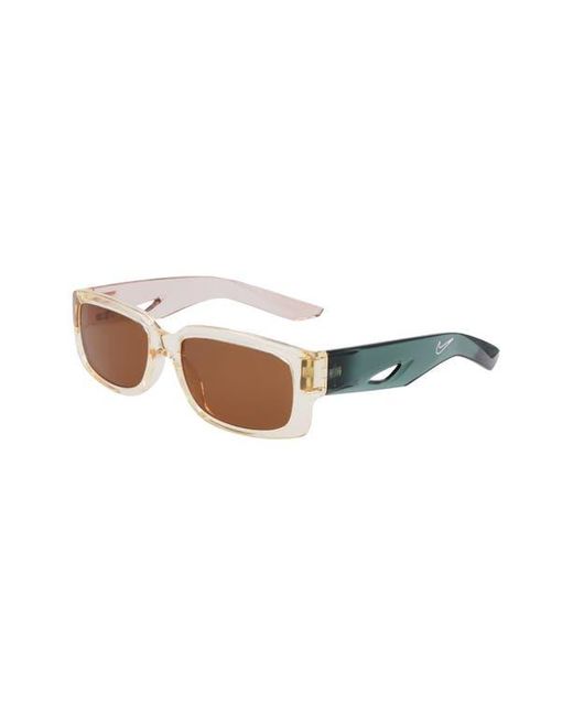 Nike Brown Variant I 56Mm Rectangle Sunglasses