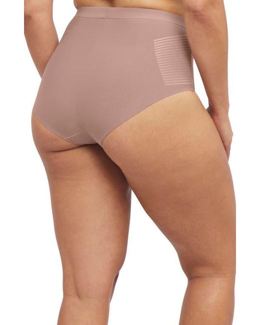 Spanx Pink Spanxshape Invisible Cotton Blend Briefs