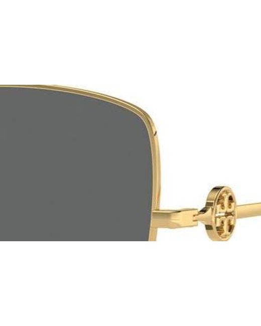 Tory Burch Gray 60mm Oversize Butterfly Sunglasses