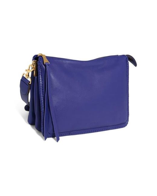 Aimee Kestenberg Blue Famous Leather Large Crossbody Bag
