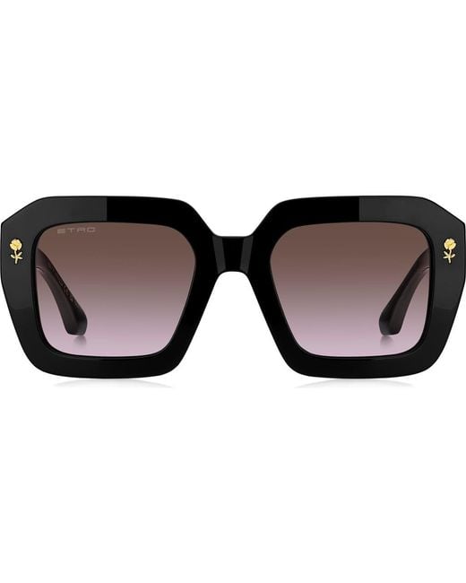 Etro Black 52Mm Gradient Rectangular Sunglasses