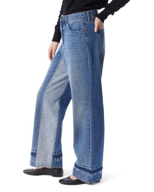 DO by Dee Ocleppo Blue Fallon Two-Tone Straight Leg Jeans