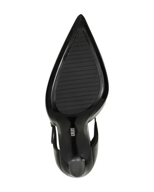 DKNY Black Catcher Ankle Strap Pointed Toe Pump